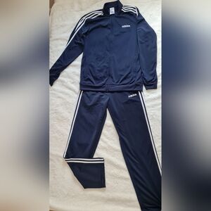 Adidas Navy Tracksuit with White Stripes